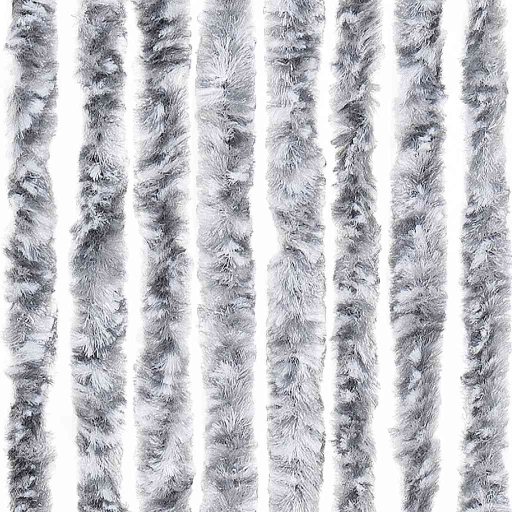 vidaXL Insect Curtain White and Grey 100x220 cm Chenille 6