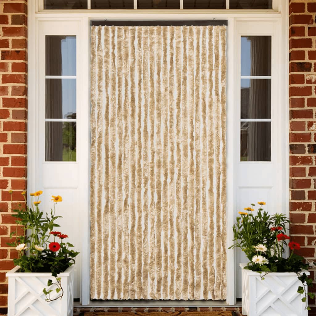 vidaXL Insect Curtain Beige 90x220 cm Chenille 1