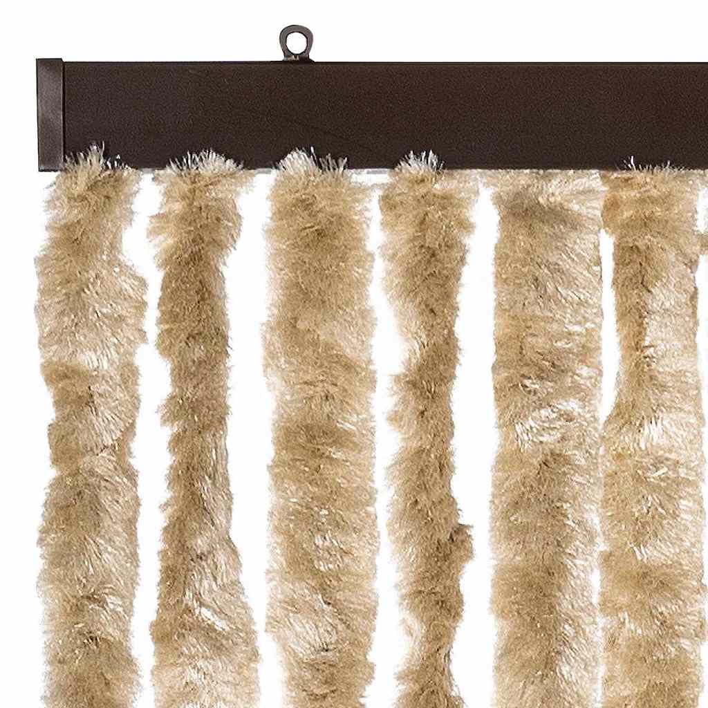 vidaXL Insect Curtain Beige 100x220 cm Chenille 4