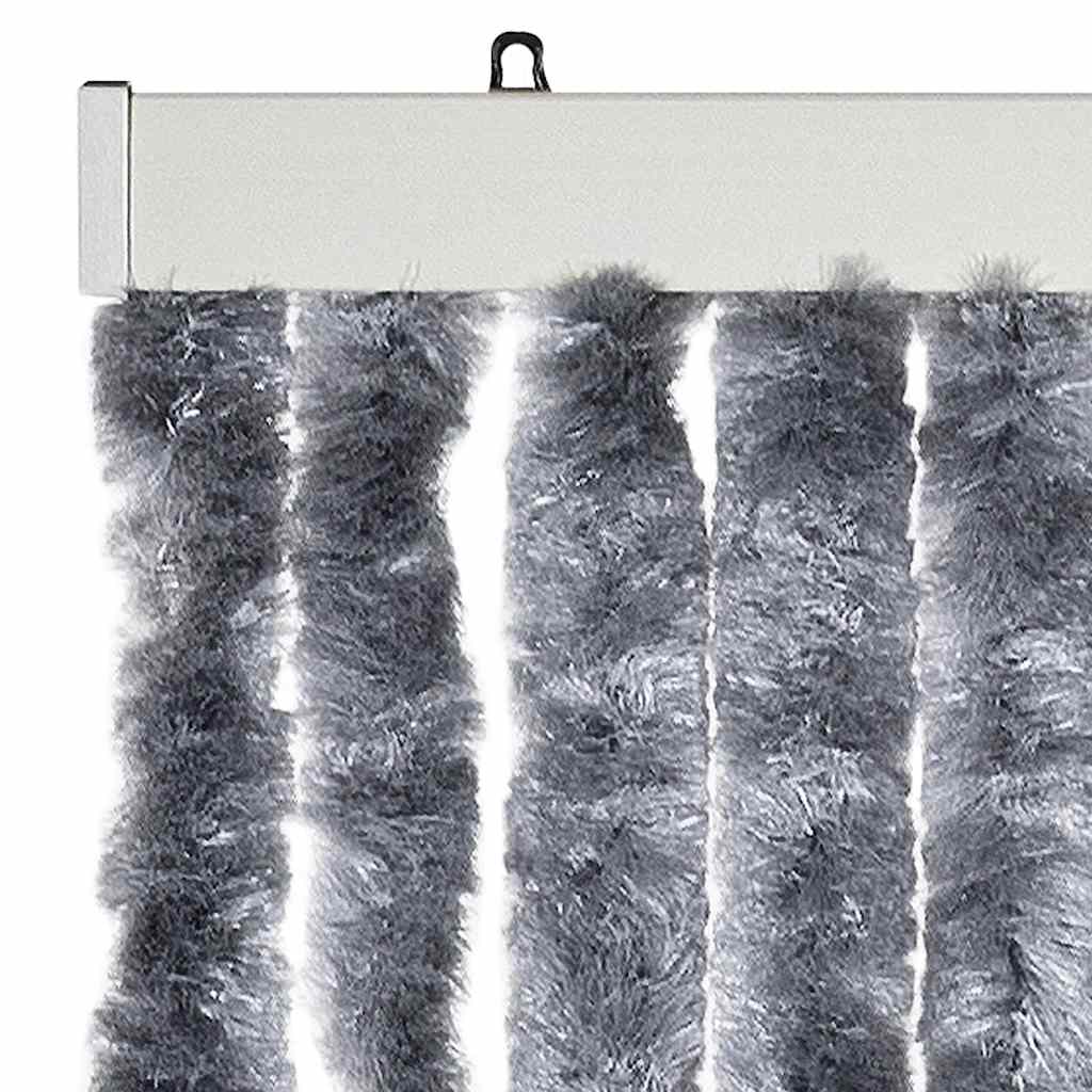 vidaXL Insect Curtain Silver 90x220 cm Chenille 4