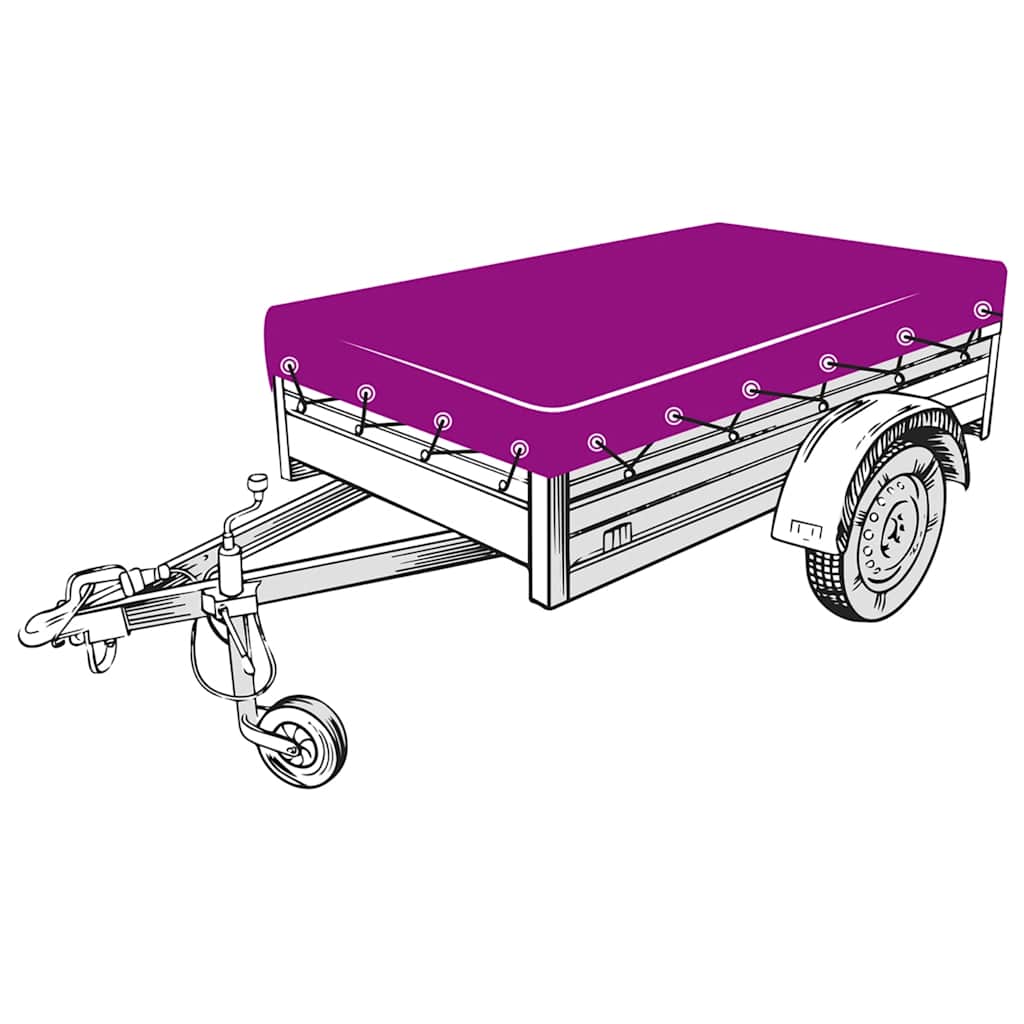 vidaXL Trailer Net HDPE 3x5 m Black 3