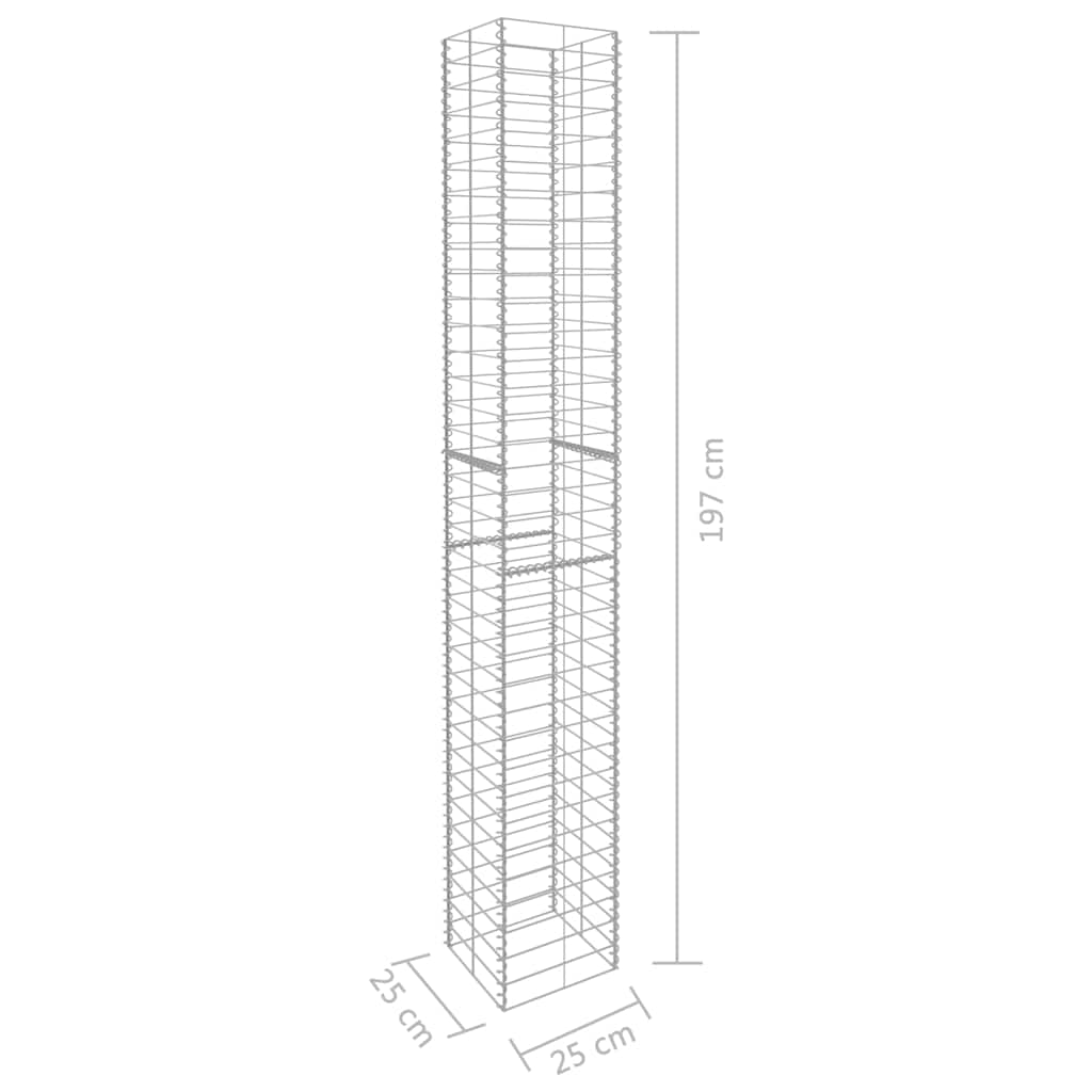Gabion Baskets 3 pcs Galvanised Steel