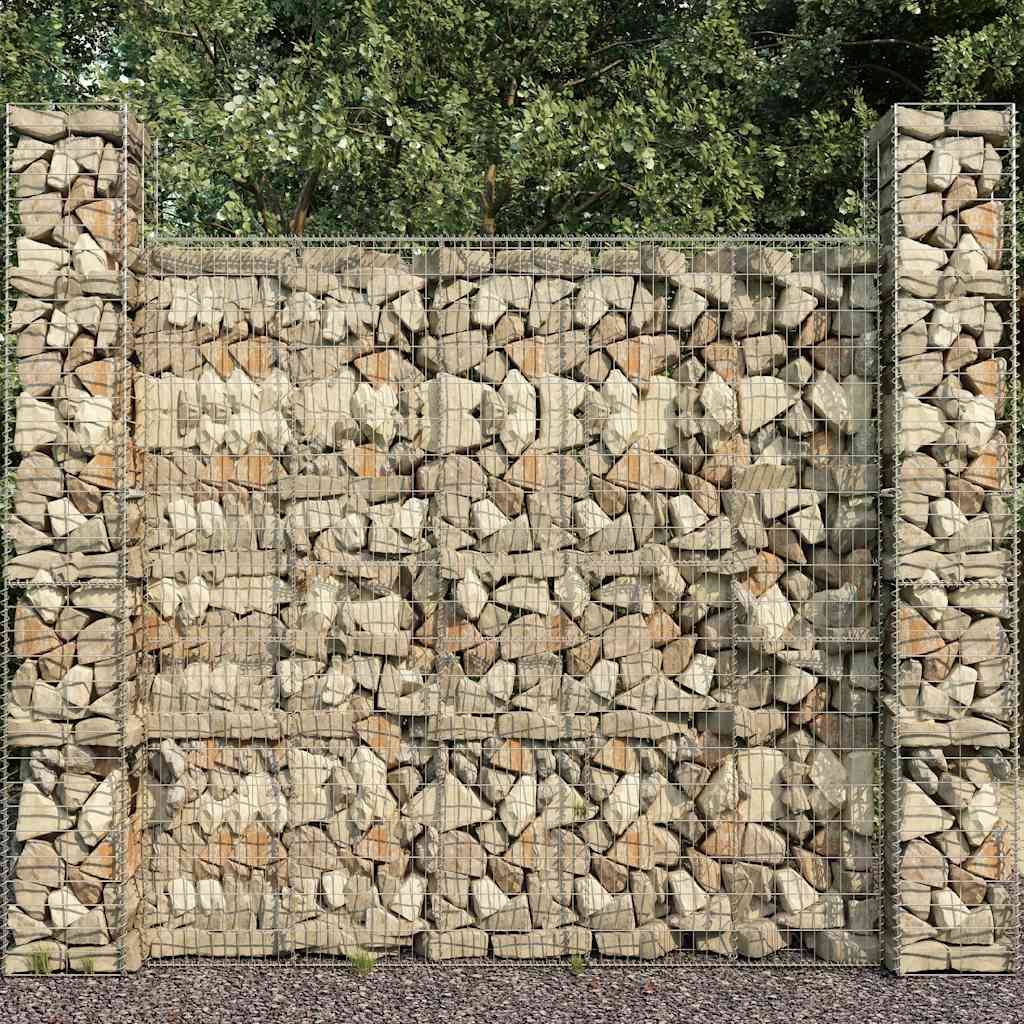 Gabion Baskets 3 pcs Galvanised Steel