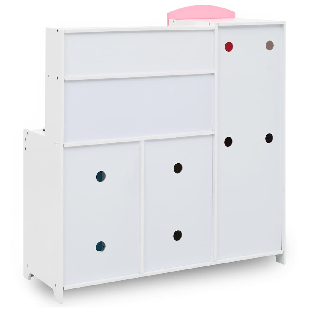vidaXL Kids' Play Kitchen MDF 80x30x85 cm Multicolour 4