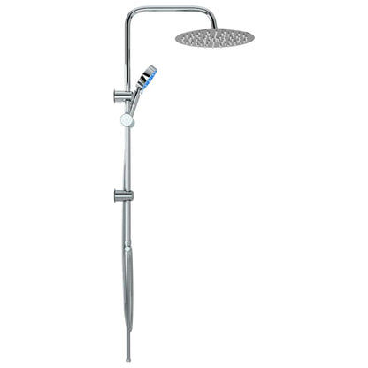 vidaXL Dual Head Shower Set with Hand Shower Stainless Steel 4