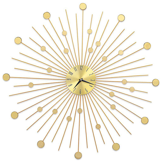 283862 vidaXL Wall Clock Metal 70 cm Golden 2