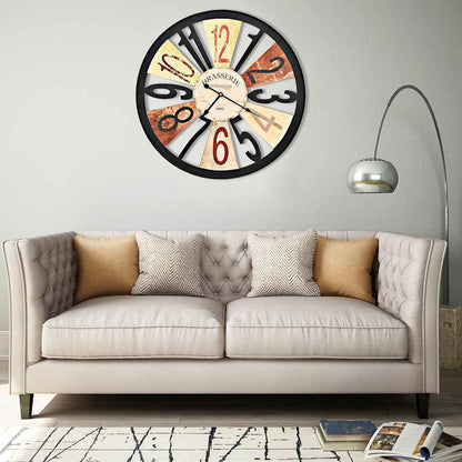 vidaXL Wall Clock Metal 60 cm Multicolour 1