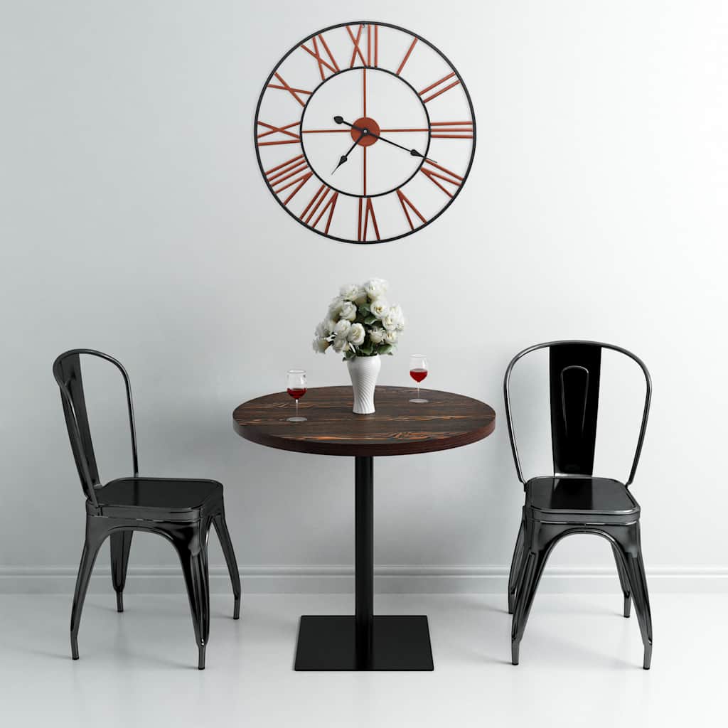 vidaXL Wall Clock | Red and black | Metal | 58 cm diameter | Decorative Inlays 1