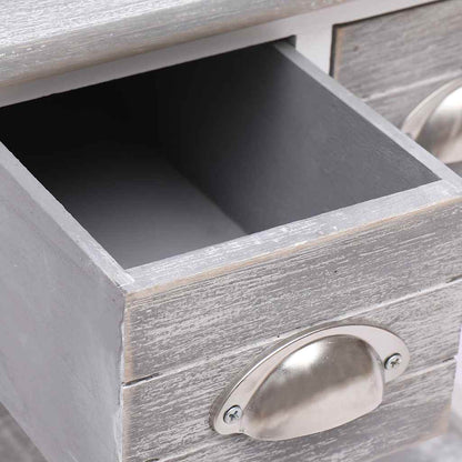 vidaXL Side Table | Grey and white | Paulownia wood | Small | Side Table 6
