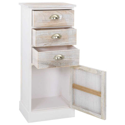 vidaXL Side Cabinet 38x28x86 cm Paulownia Wood 2