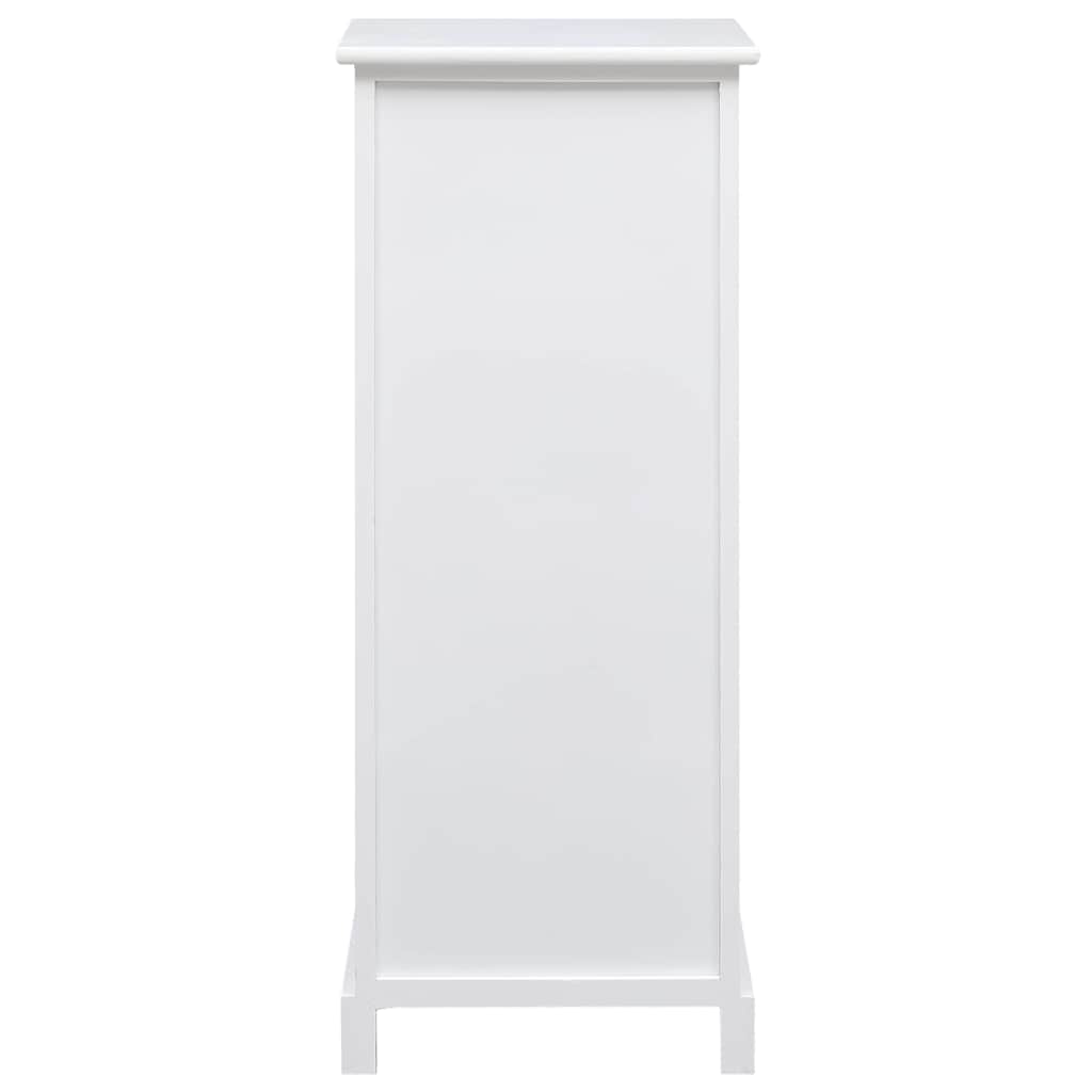 vidaXL Side Cabinet | White and grey | Paulownia wood and MDF | Compact 3