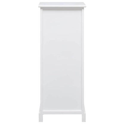 vidaXL Side Cabinet | White and grey | Paulownia wood and MDF | Compact 3