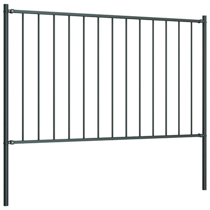 vidaXL Fence Panel Woerden with Posts Steel 1.7x1 m Anthracite 2