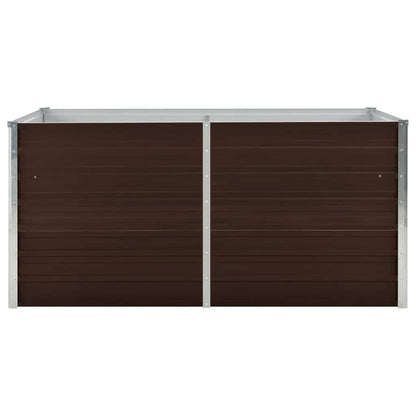 vidaXL Raised Garden Bed | Brown | Galvanised steel | Large | Durable 4