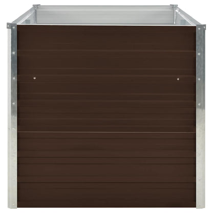 vidaXL Raised Garden Bed | Brown | Galvanised steel | Large | Durable 5