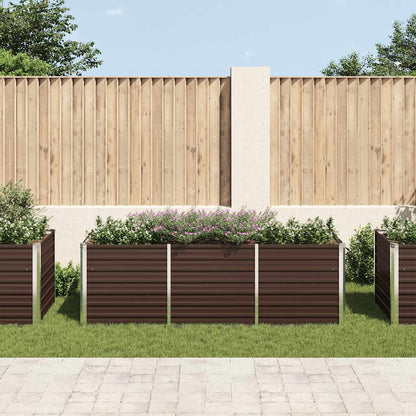 vidaXL Raised Bed | Brown | Galvanised Steel | 240x80x77 cm 3