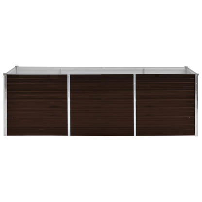 vidaXL Raised Bed | Brown | Galvanised Steel | 240x80x77 cm 4