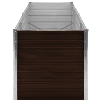 vidaXL Raised Bed | Brown | Galvanised Steel | 240x80x77 cm 5