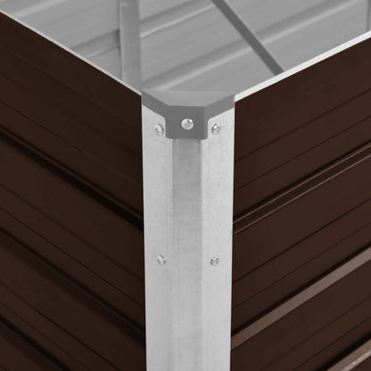vidaXL Raised Bed | Brown | Galvanised Steel | 240x80x77 cm 6