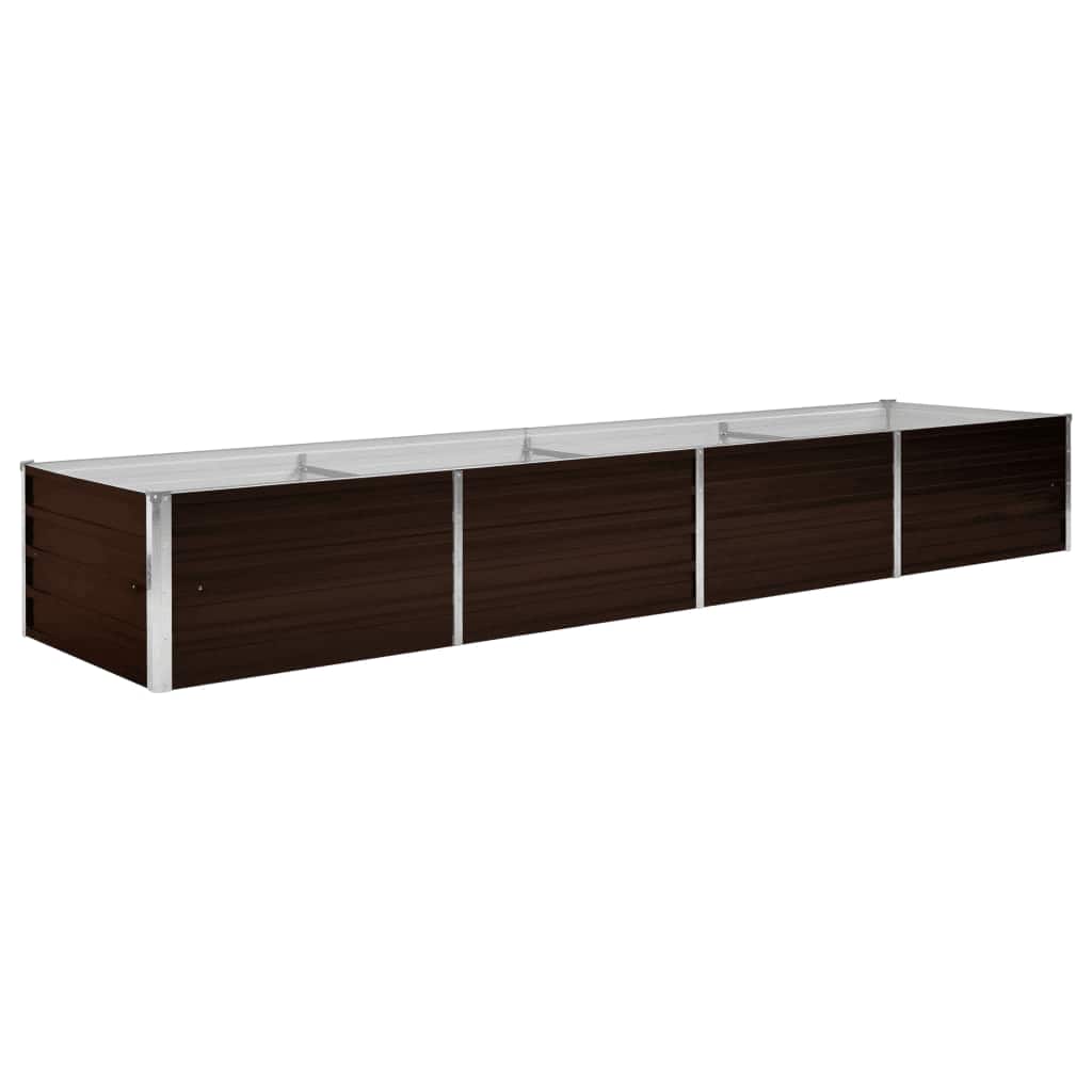 vidaXL Raised Bed | Brown | Galvanised Steel | 320x80x45 cm 2