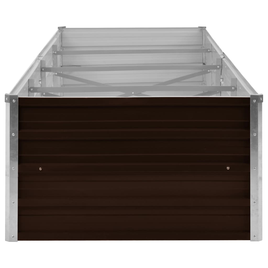 vidaXL Raised Bed | Brown | Galvanised Steel | 320x80x45 cm 5