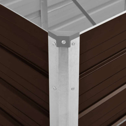 vidaXL Raised Bed | Brown | Galvanised Steel | 320x80x45 cm 6