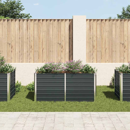 vidaXL Raised Garden Bed | Anthracite | Galvanised Steel | Medium | Durable 3