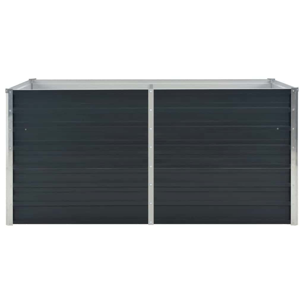 vidaXL Raised Garden Bed | Anthracite | Galvanised Steel | Medium | Durable 4