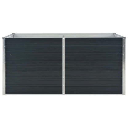 vidaXL Raised Garden Bed | Anthracite | Galvanised Steel | Medium | Durable 4