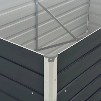vidaXL Raised Garden Bed | Anthracite | Galvanised Steel | Medium | Durable 6