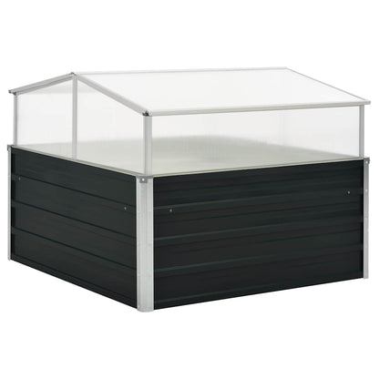 vidaXL Greenhouse Anthracite 100x100x77 cm Galvanised Steel 1