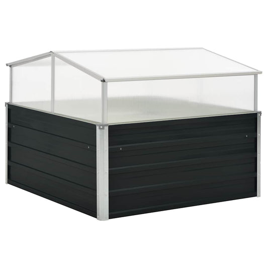 vidaXL Greenhouse Anthracite 100x100x77 cm Galvanised Steel 1