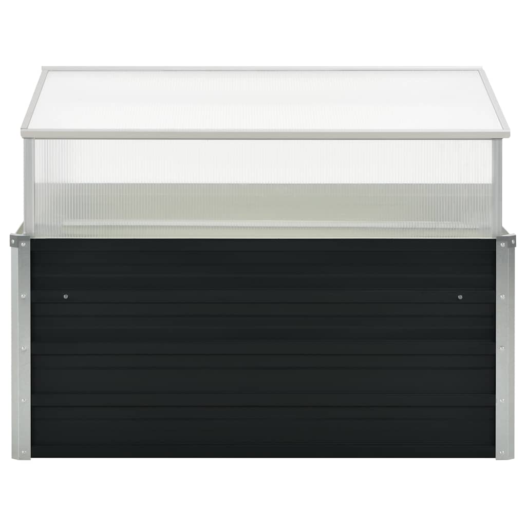 vidaXL Greenhouse Anthracite 100x100x77 cm Galvanised Steel 3
