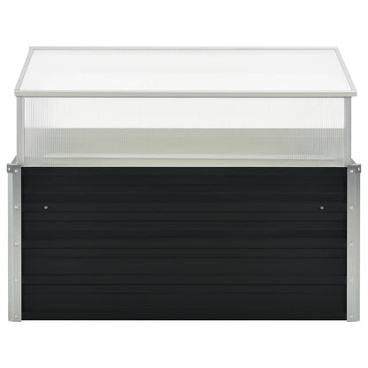 vidaXL Greenhouse Anthracite 100x100x77 cm Galvanised Steel 3