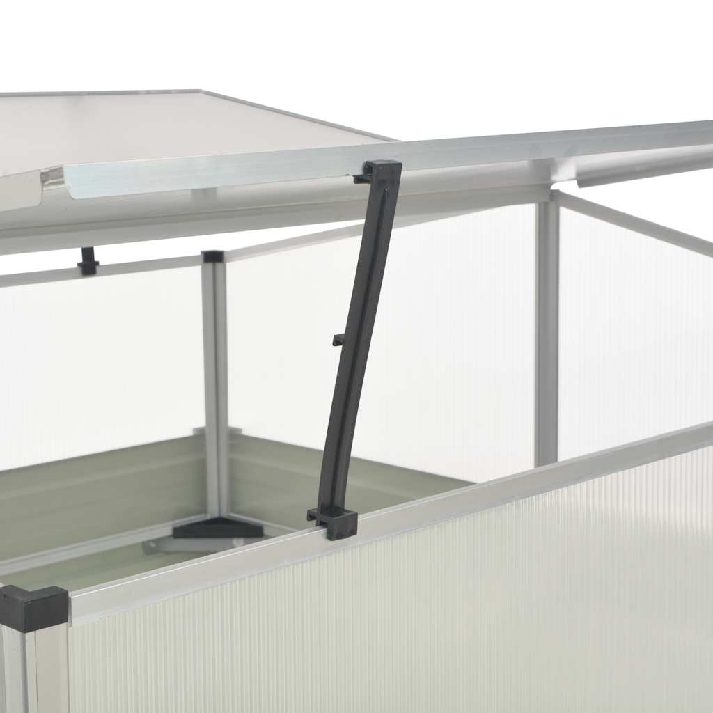 vidaXL Greenhouse Anthracite 100x100x77 cm Galvanised Steel 5