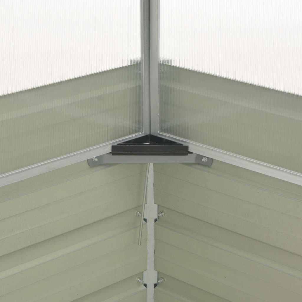 vidaXL Greenhouse Anthracite 100x100x77 cm Galvanised Steel 6