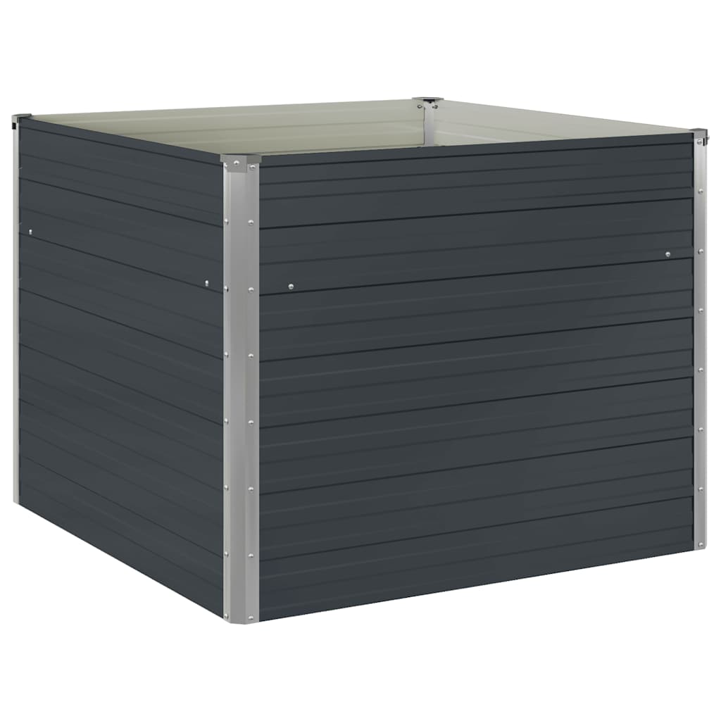 vidaXL Raised Garden Bed | Anthracite | Galvanised steel | 100x100x77 cm 2