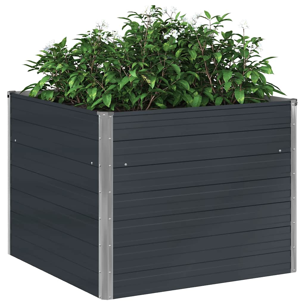 vidaXL Raised Garden Bed | Anthracite | Galvanised steel | 100x100x77 cm 5