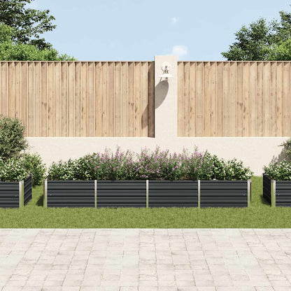 vidaXL Raised Bed | Anthracite | Galvanised steel | Large |  Durable 3