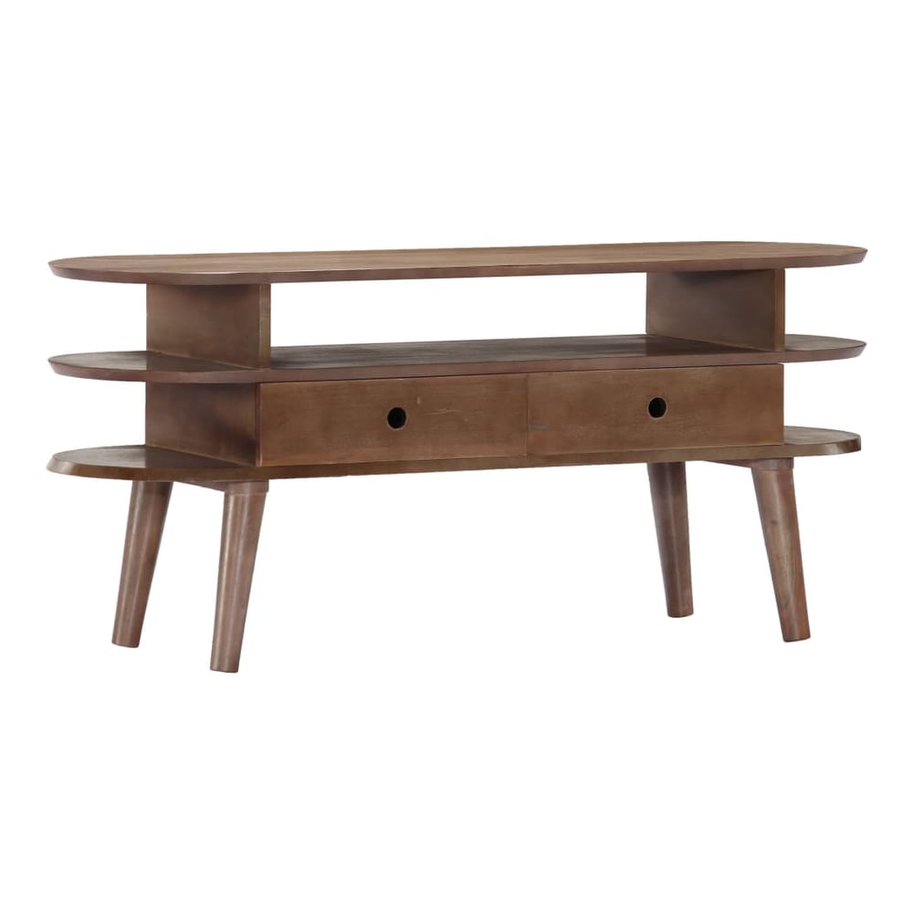 TV Cabinet Solid Acacia Wood 110 cm 50 cm 35 cm
