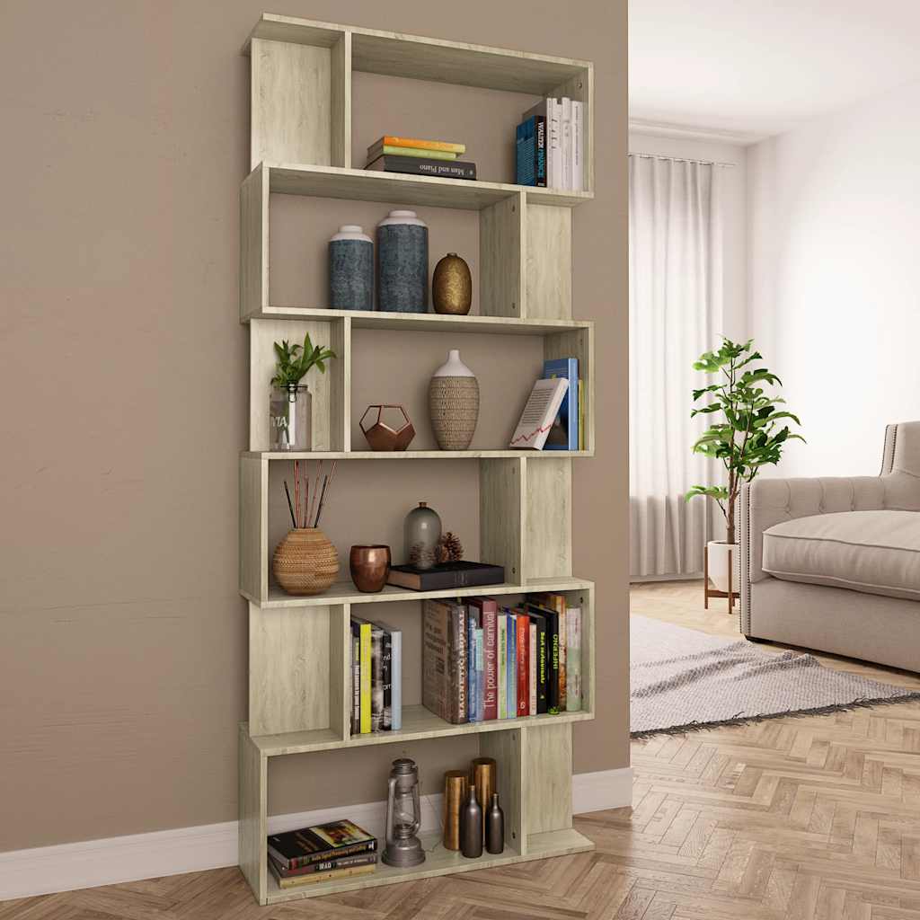 Book Cabinet/Room Divider 80x24x192 cm Sonoma oak