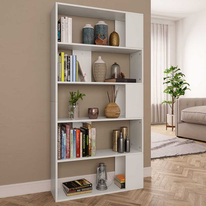 vidaXL Book Cabinet | White | Engineered wood | Large | Book Cabinet 1