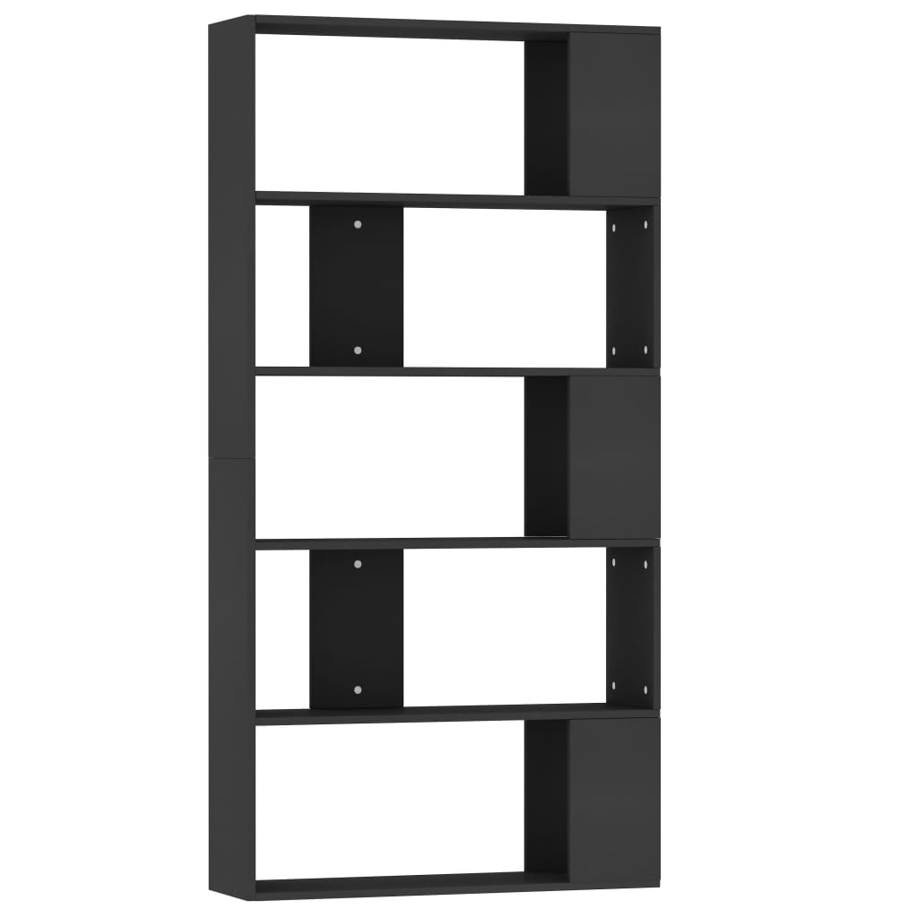 vidaXL Book Cabinet | Black | Engineered wood | 80 x 24 x 159 cm | Book Cabinet 2