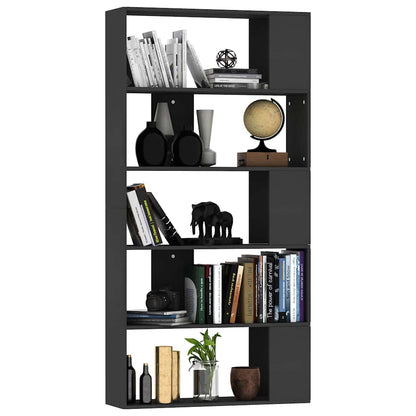 vidaXL Book Cabinet | Black | Engineered wood | 80 x 24 x 159 cm | Book Cabinet 3
