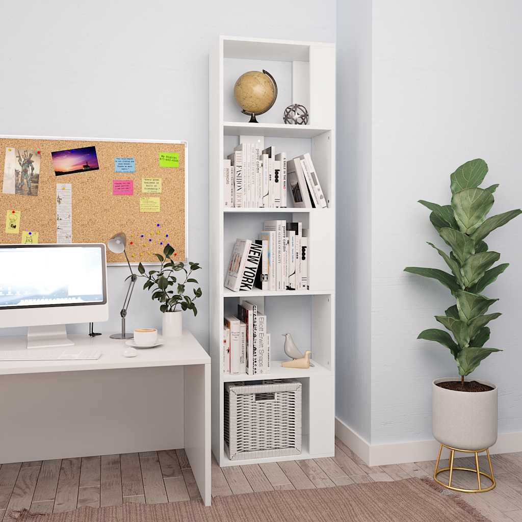 vidaXL Book Cabinet | White | Engineered Wood | Medium | Book Cabinet 1
