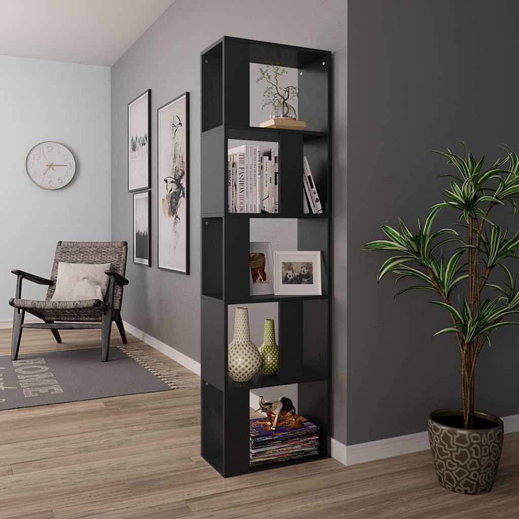 Book Cabinet/Room Divider 45x24x159 cm Black