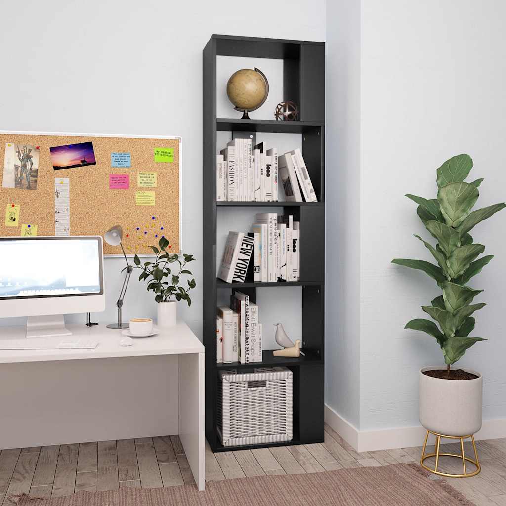 Book Cabinet/Room Divider 45x24x159 cm Black