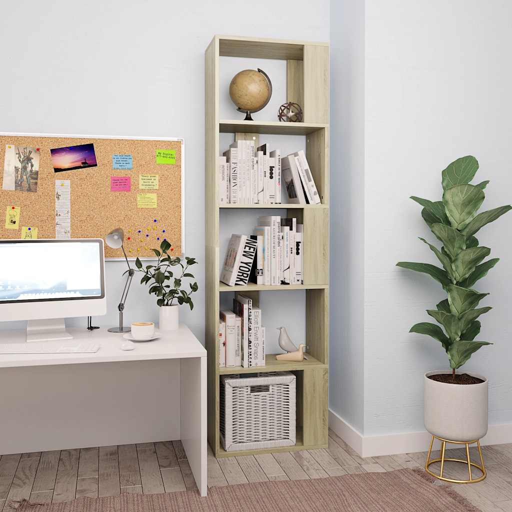 vidaXL Book Cabinet | Sonoma oak | Engineered wood | 45x24x159 cm | Book Cabinet 1