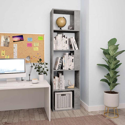 vidaXL Book Cabinet | Concrete Grey | Engineered Wood | 159 | Book Cabinet 1