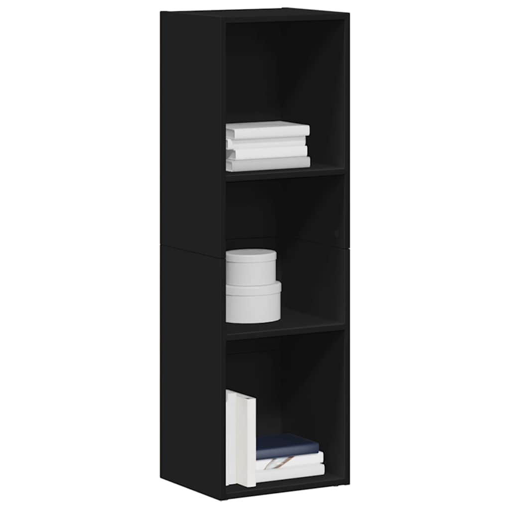 vidaXL Book Cabinet | Black | Engineered wood | Medium | Storage Cabinet 3